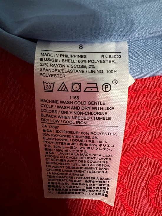 Ann Taylor Light Blue Sheath Dress Sleeveless Size 8 Career Work - Picture 8 of 9